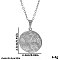 Stainless Steel Disc with Moon and Sun Pendant Necklaces for Women, Silver, 17.72 inch(45cm)