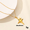 Vintage Stainless Steel Star Pendant Necklaces, Elegant DIY Jewelry Accessory, Real 18K Gold Plated, 15.75 inch(40cm)