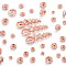 PandaHall 120 Pcs Brass Crystal Rondelle Rhinestone Spacer Beads Diameter 4/5/6/7/8/10mm for Jewelry Making, Rose Gold