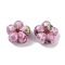 Lampwork Beads, Flower, Flamingo, 14x14.5x8mm, Hole: 1.2mm