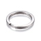 Tarnish Resistant 304 Stainless Steel Split Key Ring Clasps, For Keychain Making, Stainless Steel Color, 30x3.2mm, Inner Diameter: 24.5mm