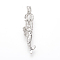 Alloy Diffuser Locket Pendants, Big Cage Pendants, Mermaid, Platinum, 54x11x9mm, Hole: 3.5x5mm, Inner Measure: 7mm