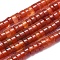 Natural Carnelian Beads Strands, Dyed & Heated, Flat Round/Disc, 4x2mm, Hole: 0.7mm, about 148pcs/strand, 14.56 inch(37cm)