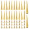Alloy Rivets Set, with Screw, Bullet Shape, Spike Cone Screw Back Rivet, for Purse Handbag Shoes Punk Rock Leather Craft Clothes Belt, Golden, Rivets: 38x7mm, Hole: 3mm, Screw: 6.5x6.5mm, Pin: 2.7mm, 2pcs/set, 35 sets/box