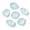 Transparent Spray Paint Glass Beads, Faceted, Nuggets, Light Blue, 16.5x12.5x8.5mm, Hole: 1.2mm