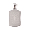304 Stainless Steel Pendants, Rectangle with Message & Cross Charm, Religion, Stainless Steel Color, 33.5x20.5x1.5mm, Hole: 7.5x4.5mm
