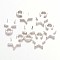 Tibetan Style Alloy Charms, Christmas Star, Cadmium Free & Nickel Free & Lead Free, Silver, 10x8x1mm, Hole: 2mm