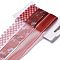 Polyester & Polycotton Ribbons Sets, for Bowknot Making, Gift Wrapping, FireBrick, 1 inch(26.5mm), 3 styles, about 3.00 Yards(2.74m)/Style, 9 Yards/Set