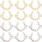 20Pcs 2 Colors Stainless Steel Links/Connectors, Horse Shoe, Golden & Stainless Steel Color, 10x13.5x0.8mm, Hole: 1mm, 10pcs/color