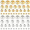 200Pcs 8 Styles Brass Beads, Long-Lasting Plated, Cube, Mixed Color, 2~5x2~5x2~5mm, Hole: 0.8~3.5mm, 25pcs/style