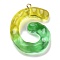 Resin Pendant, with Iron Ring Finding, Letter A~Z, Letter G, 38x39.5x7mm, Hole: 2mm