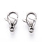 304 Stainless Steel Lobster Claw Clasps, Stainless Steel Color, 11x6.5~7x3.5mm, Hole: 1.4mm