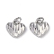 Brass Charms, Heart Charms, Cadmium Free & Nickel Free & Lead Free, Platinum, 11.5x12x3.5mm, Hole: 3mm