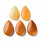 Natural Yellow Jade Pendants, Teardrop, 30x18x6mm, Hole: 1mm