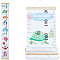 CREATCABIN Sea Animals Growth Chart Canvas Height Measurement Chart Ruler Wood Frame Hanging Removable Cartoon Wall Rulers Rectangle for Home Living Room Decoration Nursery Decor Gift Colorful
