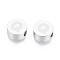 Tarnish Resistant 304 Stainless Steel Beads, Flat Round with Letter, Letter.Q, 10x4.5mm, Hole: 2mm