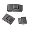 304 Stainless Steel Bayonet Clasps, Rectangle, Electrophoresis Black, 25x13mm, Hole: 10x3mm