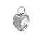 304 Stainless Steel Pendant Cabochon Settings, for Fancy Stone, Stainless Steel Color, Heart, Tray: 5mm, 9x6mm