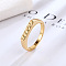 Retro Fashionable Brass Finger Rings for Women, Tulip, Golden, US Size 10(19.8mm)