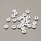 White and Black Acrylic , Flat Round with Num.1, 7x4mm, Hole: 1.3mm, about 3600pcs/500g