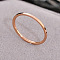 Stainless Steel Plain Band Rings, Rose Gold, US Size 8(18.1mm)
