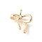 Brass Pendants, Bowknot Charms, Long-Lasting Plated, Cadmium Free & Lead Free, Rack Plating, Real 14K Gold Plated, 15x13x3.5mm, Hole: 3.8mm