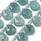 Natural Amazonite Beads Strands, Top Drilled, Teardrop, Faceted, 15x13x5mm, Hole: 0.8mm, about 24pcs/strand, 33~37cm