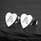 Heart 201 Stainless Steel Stud Earrings, Stainless Steel Color, Letter A, 10x10mm