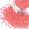 12/0 Glass Seed Beads, Transparent Inside Colours Luster, Round Hole, Round, Pale Violet Red, 12/0, 2~2.5x1.5~2mm, Hole: 0.8mm, about 6666pcs/100g