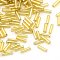 Glass Bugle Beads, Silver Lined, Light Khaki, 6~8x1.8mm, Hole: 0.6mm, 10000pcs/pound