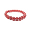 Natural Agate Round Beaded Stretch Bracelets, Inner Diameter: 2 inch(5.2cm), Beads: 8mm