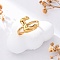 304 Stainless Steel Open Cuff Rings for Women, Letter, Real 18K Gold Plated, Letter E, 13~14x7~15mm