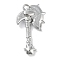 Alloy Pendants, Axe Shapes, Platinum, 47x27x6.5mm, Hole: 3mm