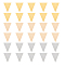 Brass Pendants, Stamping Blank Tag, Triangle, Mixed Color, 30.5x25.5x1mm, Hole: 1mm, 3 colors, 10pcs/color, 30pcs/box