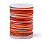 Segment Dyed Polyester Thread, Braided Cord, Colorful, 0.8mm, about 10.93 yards(10m)/roll