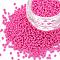 11/0 Grade A Round Glass Seed Beads, Baking Paint, Pearl Pink, 2.3x1.5mm, Hole: 1mm, about 48500pcs/pound
