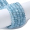 Dyed Natural Malaysia Jade Rondelle Beads Strands, Faceted, Sky Blue, 4x2~3mm, Hole: 1mm, about 110~115pcs/strand, 14 inch
