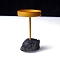 Metal Candle Holders, with Natural Labradorite Basements, Flat Round, 170x70mm