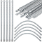 Carbon Steel Spiral Corset Boning Stay, Modeling Sticks, Stainless Steel Color, 240x10x2mm