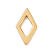 Golden Plated 304 Stainless Steel Charms, Laser Cut, Rhombus, 11x6x1mm