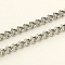 Tarnish Resistant 304 Stainless Steel Curb Chains, with Spool, Unwelded, Faceted, Stainless Steel Color, 6x4x1mm, about 32.8 Feet(10m)/roll