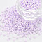 8/0 Opaque Glass Seed Beads, Round Hole, Frosted Colours, Round, Lilac, 3~4x2~3mm, Hole: 0.8mm, about 333pcs/10g