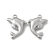 Non-Tarnish 201 Stainless Steel Charms, Dolphin Charm, Stainless Steel Color, 25x19x5mm, Hole: 1.6mm