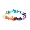 Chakra Gemstone Stretch Bracelets, with Crystal Threads, Inner Diameter: 2-1/8 inch(5.5cm)