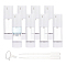 8Pcs Plastic Empty Refillable Airless Pump Bottle, with 2Pcs Disposable Plastic Transfer Pipettes and 1Pc Plastic Funnel Hopper, White, Bottle: 3.3x11.2cm, Capacity: 30ml(1.01fl. oz)