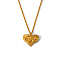 Stainless Steel Pendant Necklaces for Women, Golden, Heart, 17.72 inch(45cm)
