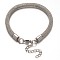 Tarnish Resistant 304 Stainless Steel Network Chains Bracelets, with Lobster Claw Clasps, Stainless Steel Color, 8-5/8 inch(220mm), 6mm