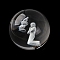 Religious Element Glass Crystal Ball Crystal Ball without Wood Stand, Home & Office Decor, Round, Clear, 60mm