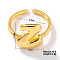 Fashionable Letter Brass Open Cuff for Women, Golden, European and American Style, Letter Z, Inner Diameter: 17mm