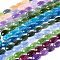 Natural Dyed Malaysia Jade Beads Strands, Flat Oval Shape, Mixed Color, 18~18.5x12~13x4.5~5mm, Hole: 1mm, about 22pcs/strand, 15.75''(40cm)